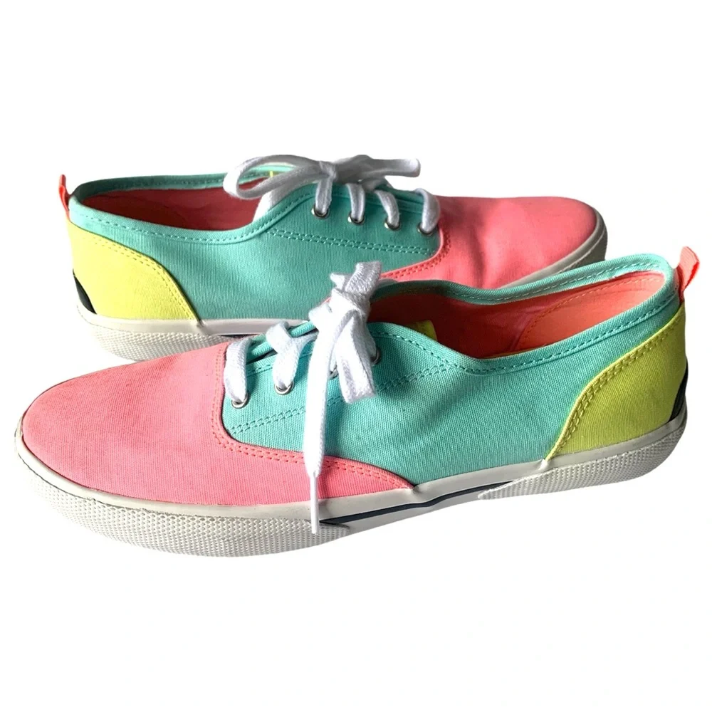 Sperry Top Sider Pier Wave Sneakers Boat Shoes Womens Size 5 Beachy Summer